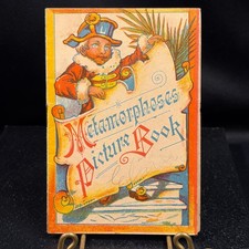 Antique Metamorphoses Picture Book Victorian Die-Cut Lithograph Movable Book picture