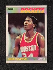1987-88 Fleer - Hakeem Olajuwon #80 Houston Rockets MINT Set Break Fast Free Shi picture