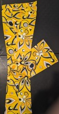 LADIES' Loudmouth Golf Pants “SHAGADELIC YELLOW” Size 12 AU yellow floral colour picture