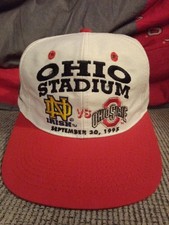 Vintage Ohio State Buckeyes Hat Cap Snap Back Football Logo 7 Notre Dame 90s picture