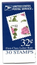 U.S. MAKESHIFT BKLT OF 30 STAMPS SCOTT#BK178D 1995 32ct PINK ROSE MINT No. 3610 picture