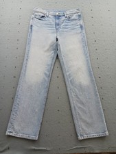 AYR The Roadie Womens Size 28L Jeans Light Blue Straight Leg High Rise Relaxed picture