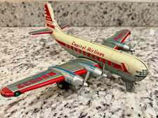 Vintage 1950s Line Mar Capital Airlines Vickers Viscount Tin Litho Toy Airplane picture