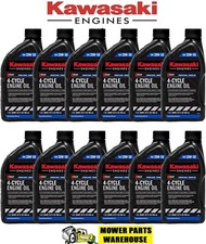 12 PACK GENUINE OEM KAWASAKI 20W50 K-TECH MOTOR OIL 99969-6298 QUART 20W-50 CASE picture
