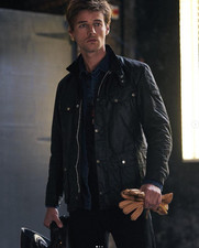 Sage ~ Barbour Tourer DUKE Waxed Motorcycle Jacket MSRP$485 British Heritage picture
