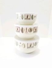  Pfaltzgraff Naturewood Design Nesting Enamel Storage Bowls with Lids picture