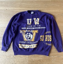 Vintage True-Fan University of Washington Huskies Sweatshirt Crewneck L USA picture