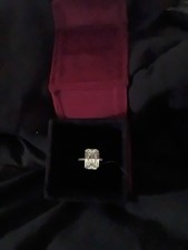 4.25Ct Radiant Cut Lab Created Diamond Anniversary Gift 14K White Gold FN Ring picture