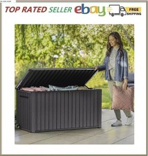 Keter 170 Gal. Resin Deck Box Large Indoor/Outdoor Storage picture
