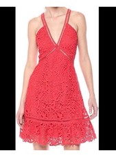 ASTR The Label Red Lace Mini Dress Women’s XL NWOT Strappy Cocktail Party picture