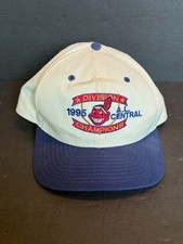 Vintage 1995 A.L. Central Division Champions Cleveland Indians Snapback Hat picture