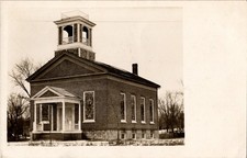 c1910 Congregational Church Prescott Wisconsin Snow RPPC Photo Postcard picture