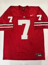 Vintage Nike Ohio State Buckeyes #7 Football Jersey Red Size Large Y2K NCAA picture