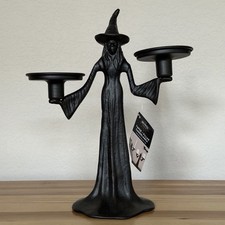 Aldi The Halloween Collection Witch Candelabra Matte Black Metal Base SOLD OUT picture