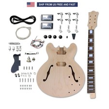 Electric Guitar Kit 22 fret Mahogany Body Rosewood Fretboard With Hardware DIY picture