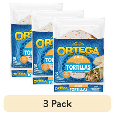 Ortega Kosher Flour Tortillas, 10 Tortillas per Pack, 14.3 oz Each (3-Pack) picture