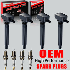 4X Brand OEM Ignition Coil & Iridium Spark Plug For Chrysler Jeep Ram 2.4L UF751 picture