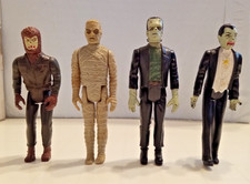 Vintage Universal Monsters Action Figures Lot (4) 1980 Remco 3.75” Mummy Wolfman picture