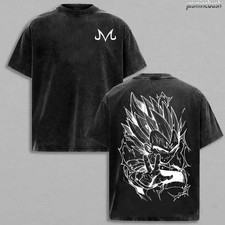 DBZ Majin Vegeta Anime Graphic Heavy Cotton Vintage Streetwear T Shirt picture