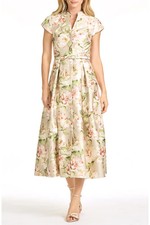 NEW/missing belt, Sachin & Babi Martine Floral Mikado Midi Dress Sz 8 #MD2555 picture