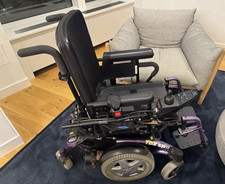 INVACARE TDX SP POWER WHEELCHAIR 6 WHEEL JOYSTICK ELECTRIC PURPLE/BLACK picture