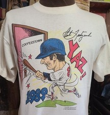 1989 Carl Yastrzemski Baseball Hall of Fame caricature T-shirt  HN8640 picture