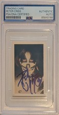 Peter Criss Signed 1980 Pop Festival Trading Card Autograph PSA/DNA Drummer KISS picture
