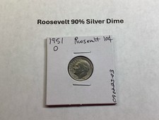 1951 D Roosevelt 90% Silver Dime from Denver Mint 090225 03a picture