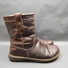 UGG Aliso Australia Shearling Boots Mens 7 Brown Leather Pull On Winter 1676 picture