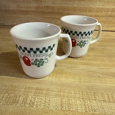 2 - Corelle Discontinued Farm Fresh Pattern Mug- 3 1/2