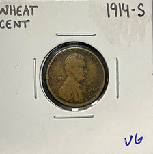 1914-S Lincoln Wheat Cent Penny Nice Circulated Coin Rare Date picture