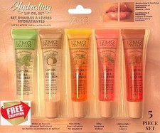 Hydrating Lip Oil Set Coconut, Vitamin C, Mint, Rosehip & Strawberry by IZME NY picture