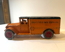 Vintage Breyers Ice Cream Delivery Truck Cast Iron Toy 8.5” Driver Original Pain picture