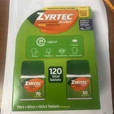 Zyrtec (10 mg) Allergy, 120 Total Tablets Per order Exp 8/ 2027+ picture