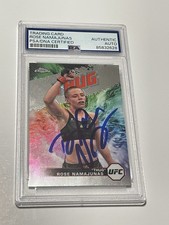 Rose Namajunas Signed Card Slabbed PSA DNA Topps Chrome AKA Auto IP UFC a picture