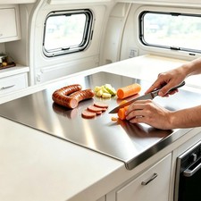 2026 New Large Titanium Cutting Board with Lip, 100% Pure Titanium Cutting Bo... picture