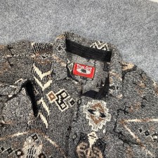 True Grit Vintage Sherpa Made in USA Southwestern Fleece Aztec Mens Lg AOP 0913 picture