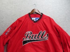 Vintage Chicago Bulls Jacket Mens XL Red NBA Basketball Logo Athletic 90s Pocket picture