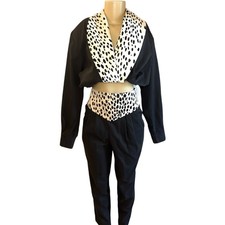 Vintage Morgan Matisse Sequin Animal Print Pant Set picture