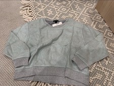 J.Crew Women's Metallic Mint Sweatshirt Size M New With Tags picture