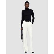 Joseph Womens 10/12 Ivory Comfort Cady Morissey Mid Rise Dress Designer Trousers picture
