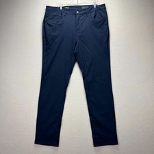 Izod Advantage Performance Ankle Pants Mens 39x34* Blue Stretch Straight Fit picture