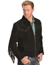 Scully Men's Boar Suede Fringe Leather Jacket picture