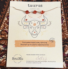 SoulKu Taurus Carnelian Handmade Necklace picture