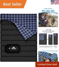 Cotton Flannel Double Sleeping Bag, 2 Person Camping Sleeping Bag picture