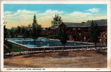 1934 Sammy Lane Tourist Park Branson MO Swimming Pool Vintage Postcard picture
