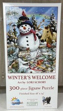 Sunsout WINTER’S WELCOME 300 Piece Jigsaw Puzzle 18x24” COMPLETE RARE picture