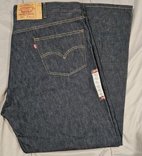 Deadstock Vintage 90s Levi's 501xx Jeans Mens 48x32 Button Fly Dark Wash Rigid picture