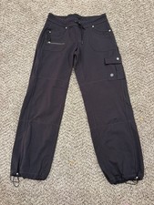 Black Athleta Bettona Boyfriend Cargo Pants SP Petite with drawstring picture