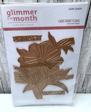 Spellbinders CARD FRONT FLORAL Glimmer Hot Foil Plates of the Month Jan 2024 picture